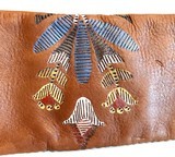 Custom Made Deerskin Gun Sleeve, Leather Fringed, Western Style, Painted Bead Motif - 4 of 8