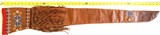 Custom Made Deerskin Gun Sleeve, Leather Fringed, Western Style, Painted Bead Motif - 2 of 8