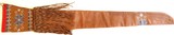 Custom Made Deerskin Gun Sleeve, Leather Fringed, Western Style, Painted Bead Motif - 1 of 8