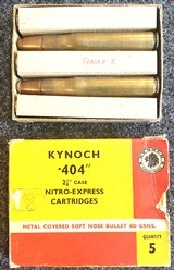 Kynoch 404 Jeffrey Ammo, New in Box