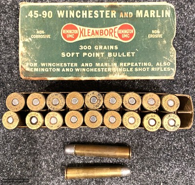 Remington UMC Loaded Ammo, 45 90 Winchester Cartridges, 300 Grain Soft Point Bullets