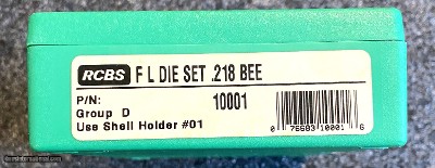 218 Bee Reloading Dies, RCBS