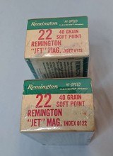 Two Boxes of Remington 22 Jet Magnum Mag - 40 Grain Soft Point