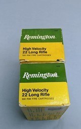 Two 500 Round Bricks of Remington High Velocity 22 Long Rifle - 1000 Cartridges - 1 of 2