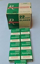 Nine Boxes of Remington Standard Velocity .22 Short Blanks - 1 of 5