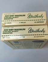 Two Boxes of Weatherby .300 WBY Magnum Ultra-High Velocity 180 Grain Bullets - 2 of 3