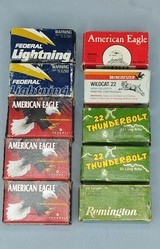 Ten Boxes of 22 Long Rifle - Remington - Federal - Winchester - 500 Rounds - 1 of 2