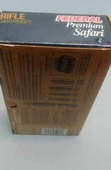 One Box of Federal Premium Safari 470 Nitro Express 500 Grain Trophy Bonded Solid with 17 Rounds & 3 empty brass. - 3 of 5