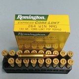 Full Box of Remington 264 Winchester Magnum Core-Lokt 140 Grain PSP - 1 of 2