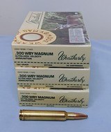 Weatherby 300 Weatherby Magnum Ultra-High Velocity 180 Grain Spitzer Ammo - 55 Rounds and 5 Empty brass