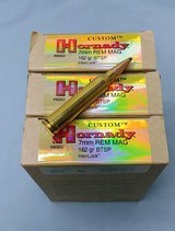 Three Boxes Hornady Custom 7mm Remington Magnum Rem Mag 162 Grain BTSP Interlock Ammo - 1 of 2