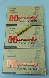 Three Boxes Hornady Custom 7mm Remington Magnum Rem Mag 162 Grain BTSP Interlock Ammo - 2 of 2