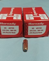 Hornady 375 Caliber 300 Grain Round Nose Bullets - Two Boxes of 50 - 3 of 3