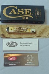 Case 6.5 BoneStag Small Swell Center Jack Pocket Knife 6.5225 1/2 SS - 8 Dot.