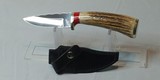 Larry Mensch Custom Drop Point Knife & Sheath - Milton PA