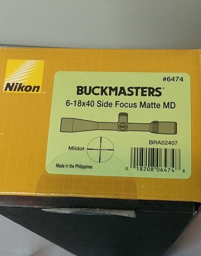 Nikon Buckmasters 6-18x40 Side Focus Matte MD MilDot Scope in Box with Sunshade - Image 11 of 14