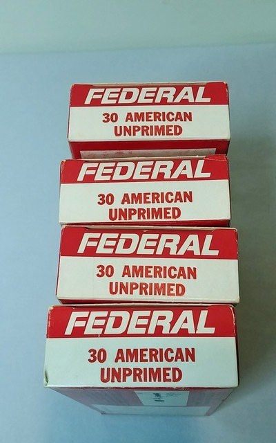 Four Boxes of Federal 30 American Unprimed Brass - Never Fired - New Old Stock - Image 1 of 3