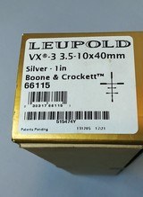 Leupold VX-3 3.5-10x40 Silver Scope w/ Boone & Crockett Duplex Reticle in Box - 13 of 14