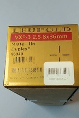 Leupold VX-3 2.5-8x36 Matte Duplex Reticle Scope in the Box - Made in 2013 - Excellent Condition - Image 12 of 12