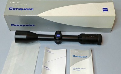 Carl Zeiss Conquest 3.5-10x44 MC Matte Scope w/ Rapid-Z 600 Reticle in Box - Image 1 of 14