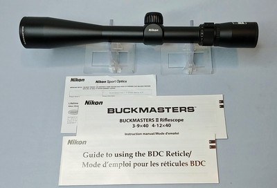 Nikon Buckmasters II ARIII 4-12x40 BDC Long Range Reticle Scope - Image 1 of 11