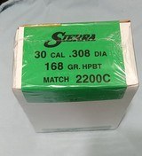 500 Sierra MatchKing 30 Cal .308 168 Grain Hollow-Point Boat-Tail HPBT Match Bullets - 2200C - Sealed Box - Image 1 of 2