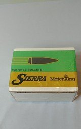 500 Sierra MatchKing 30 Cal .308 155 Grain Hollow-Point Boat-Tail HPBT Match Bullets - 2155C - Sealed Box.   - Image 2 of 2