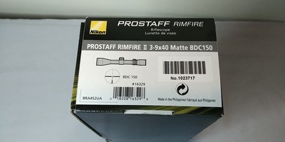 Nikon Prostaff Rimfire II 3-9x40 Matte BDC150 in the Box - Image 8 of 9