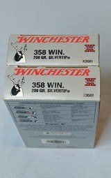 Two Boxes of Winchester 358 200 Grain Silvertip Ammo - Image 1 of 3