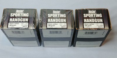 Nosler 10mm 180 Grain Jacketed Hollow-Point JHP - Two Full Boxes of 250 Each and a partial box of 56 - Image 1 of 5