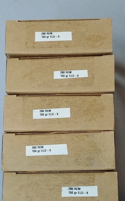 Five Full Boxes of Factory Hornady 280 Remington 150 Grain ELD-X - Image 5 of 6