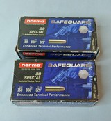Norma SafeGuard Home Defense 38 Special 158 Grain Hollow-Point Bullets - Two Boxes.50 per Box. - Image 1 of 5