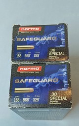 Norma SafeGuard Home Defense 38 Special 158 Grain Hollow-Point Bullets - Two Boxes.50 per Box. - Image 2 of 5