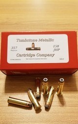 357 Magnum 158 grain JHP 50 rnds New Production Tombstone Metallic Cartridge Company
