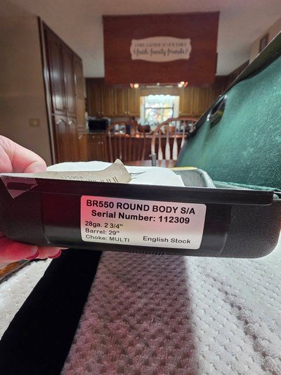 Rizzini 550 28 ga Round Body English Stock NIB