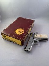 Colt MKIV Series 80 Officers Model CUSTOM Bright Polished Stainless with box, docs, presentation case - 2 of 15