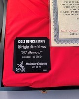 Colt MKIV Series 80 Officers Model CUSTOM Bright Polished Stainless with box, docs, presentation case - 14 of 15