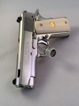 Colt MKIV Series 80 Officers Model CUSTOM Bright Polished Stainless with box, docs, presentation case - 4 of 15