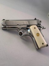 Colt MKIV Series 80 Officers Model CUSTOM Bright Polished Stainless with box, docs, presentation case - 10 of 15