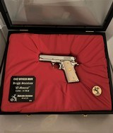 Colt MKIV Series 80 Officers Model CUSTOM Bright Polished Stainless with box, docs, presentation case - 1 of 15