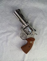 1973 Colt Python 357/.38 w/4 in. barrel & nickel finish in box from private collector - 3 of 13