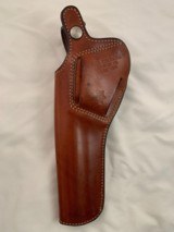 BIANCHI CYCLONE tan leather holster for large frame revolvers with 6 to 6 1/4 " barrel