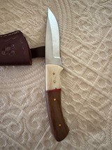 NEW 8 in custom hand made fixed blade-Exclusive Ltd. Edition ATS-34 Steel-walnut and bone handle & sheath - 3 of 3