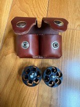New Custom Made Leather Dual Belt Slide SPEEDLOADERS and cases - 1 of 5