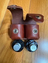 New Custom Made Leather Dual Belt Slide SPEEDLOADERS and cases - 2 of 5