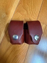 New Custom Made Leather Dual Belt Slide SPEEDLOADERS and cases - 4 of 5