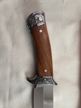 Custom Handmade Bowie Knife with Engraved Bolsters-Approx. 12.5 inches - 2 of 2