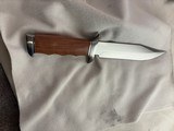 Custom Handmade New 12.5 inch Bowie Knife-Walnut & Custom Polished Finger Guard - 1 of 2