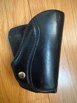 Nice old HUNTER Heavy Duty OWB Belt Slide Leather Holster for Colt Detective Revolvers
