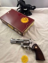 Display Quality Classis Python for Collectors -1989 Stainless 4 in. Colt Python w/2 sets of grips, Box & Docs - 5 of 18